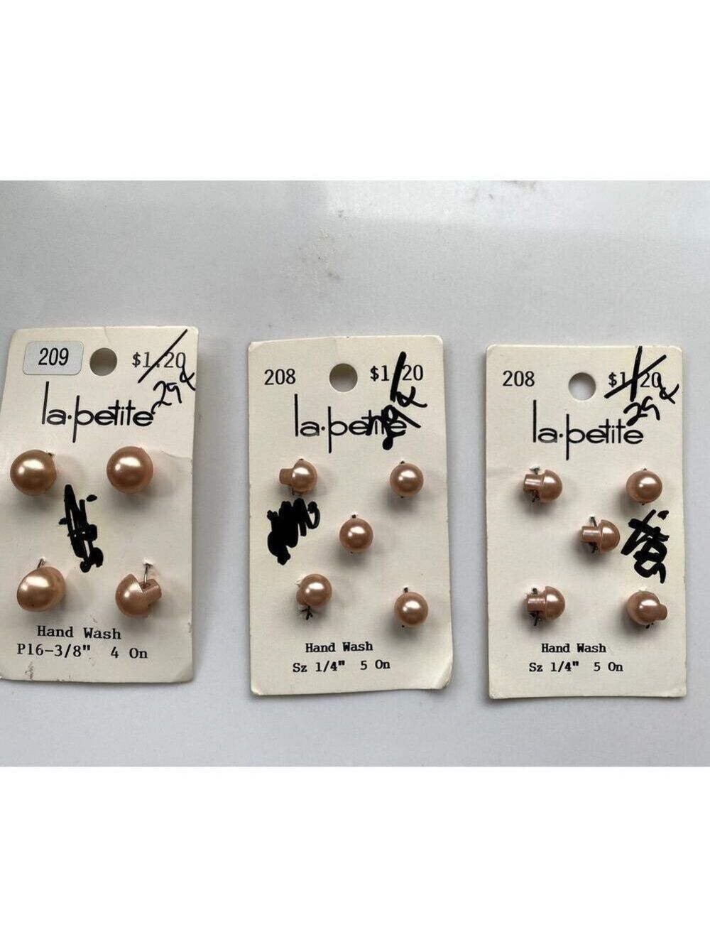 La Petite Champagne Shank Buttons - Vintage